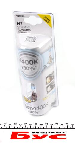 Автолампа H7 12V 55W PX26d Xenon 4400K+30% (блістер/2шт.) Автолампа H7 12V 55W PX26d Xenon 4400K+30% (блістер/2шт.)