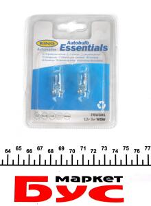 Автолампа W5W 12V 5W W2.1x9.5d Standard (без цоколя) (блістер/2 шт.)
