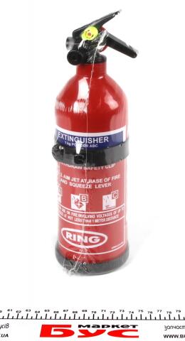 Вогнегасник автомобільний 1KG (клас огня - A/B/C) (порошок/без манометра)