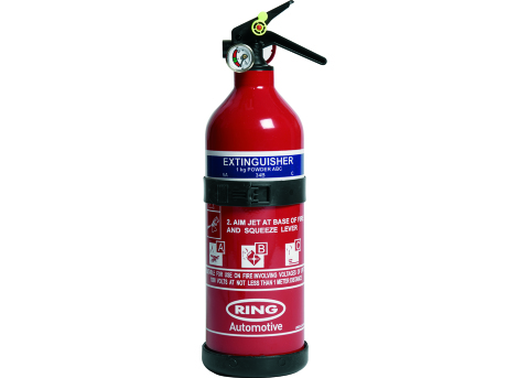 Вогнегасник автомобільний 1KG (клас огня - A/B/C) (порошок/з манометром)