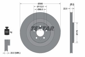 Диск тормозной (задний) Audi A6/A7 Sportback/A8 10-18 (356x22) PRO