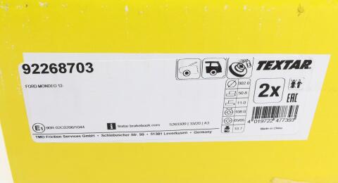 Диск гальмівний (задній) Ford Mondeo V 12- (302х11) PRO