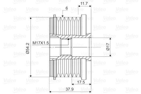 Шків генератора Citroen Berlingo/Peugeot Partner 1.6 HDi 08- Шків генератора Citroen Berlingo/Peugeot Partner 1.6 HDi 08-