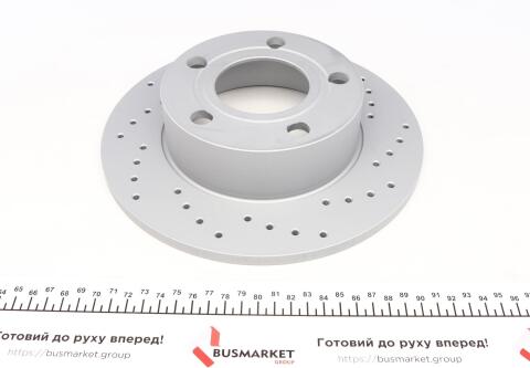 Диск гальмівний (задній) Audi A6 97-05 (245x10) (з покриттям) (з отвором) (повний)