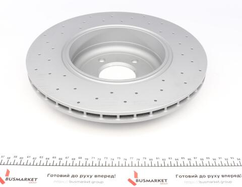 Диск гальмівний (задній) BMW 5 (E60/E61)/ 6 (E63) 03-10 (345x24) (з покриттям) (з отворами) (вент)