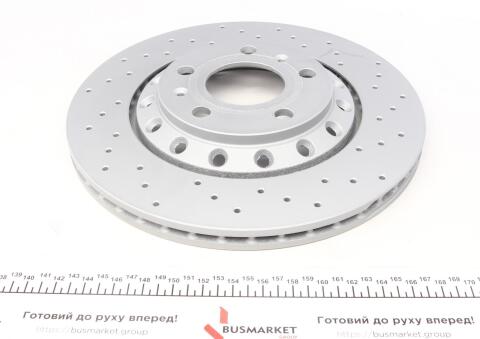 Диск тормозной (задний) Audi A8/VW Phaeton 03-16 (310x22) (с покрытием) (с отверстиями) (вент.)