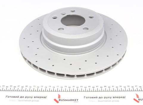 Диск тормозной (задний) BMW X5 (E70/F15/F85)/X6 (E71/E72/F16) 06- (345x24) (с покр)(с отверстиями(вент)