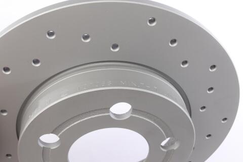 Диск гальмівний (задній) Skoda Octavia/VW Golf IV 98-05 (239x9) (з покриттям) (з отворама) (повний)