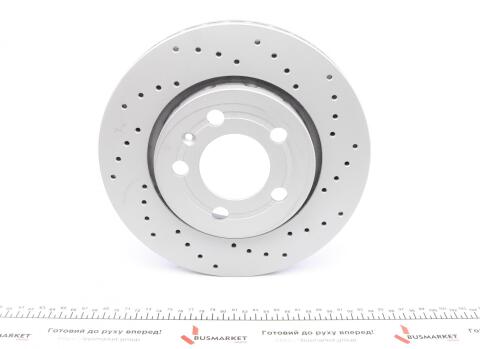 Диск гальмівний (задній) VW Golf IV/Bora 98-06 (256x22) (з покриттям) (з відвертаннями) (вент.)