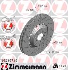 Диск тормозной (передний) BMW 5 (F10)/6 (F12/F13) 10- (400x36) (L) (с покрытием) (с отверстиями) (вент)