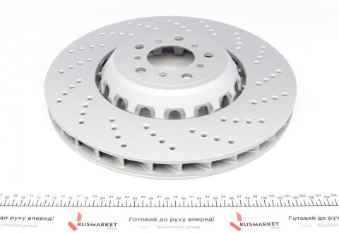 Диск тормозной (передний) BMW 5 (F10)/6 (F12/F13) 10- (400x36) (R) (с покрытием) (с отверстиями) (вент)