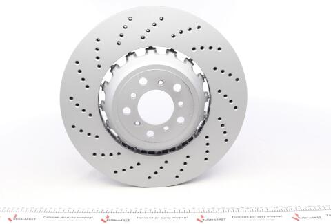 Диск тормозной (передний) BMW 5 (F10)/6 (F12/F13) 10- (400x36) (L) (с покрытием) (с отверстиями) (вент)