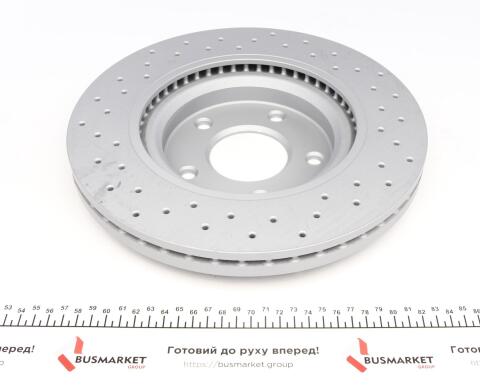 Диск гальмівний (передній) Nissan Juke 1.6 10- (296x26) (з покриттям) (з отвором) (вентильований)