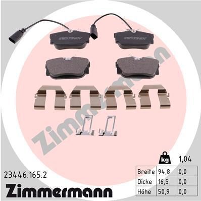 Колодки тормозные (задние) VW T4 98-03 R16 (с датчиками) (Lucas) (с аксессуарами)