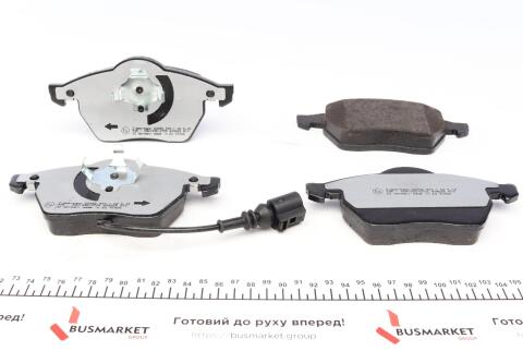 Колодки тормозные (передние) Audi A3/VW Golf IV-03 (Ate-Teves) (с датчиком)(с низким продуцированием пыли)