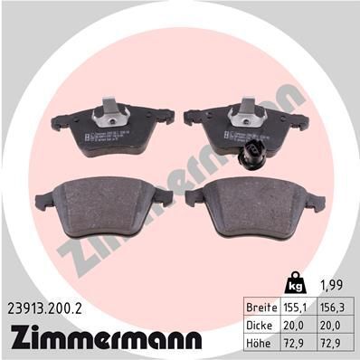 Колодки тормозные (передние) Audi A3/Seat Leon 05-13/VW Golf 09- (Ate-Teves)