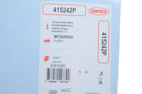 Прокладка ГБЦ Mitsubishi Pajero III 3.2 Di-D 00-06 (0.60mm)