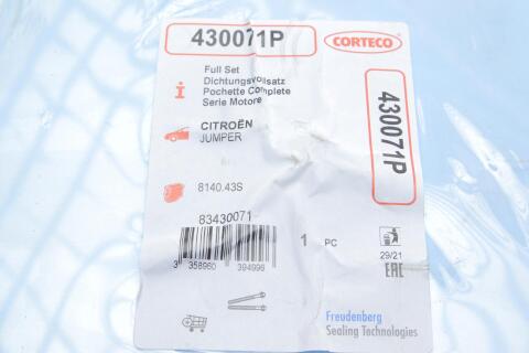 Комплект прокладок (повний) Citroen Jumper/Peugeot Boxer/Iveco Daily 2.8D 99- Комплект прокладок (повний) Citroen Jumper/Peugeot Boxer/Iveco Daily 2.8D 99-