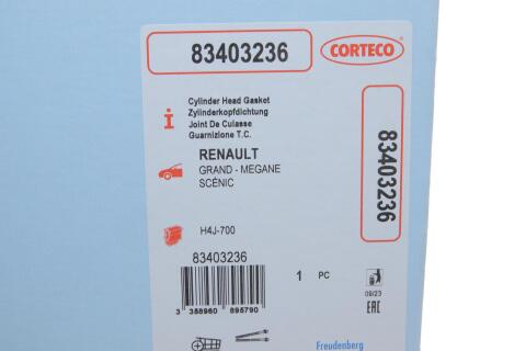 Прокладка ГБЦ Renault Megane 1.4 TCe 09- Прокладка ГБЦ Renault Megane 1.4 TCe 09-