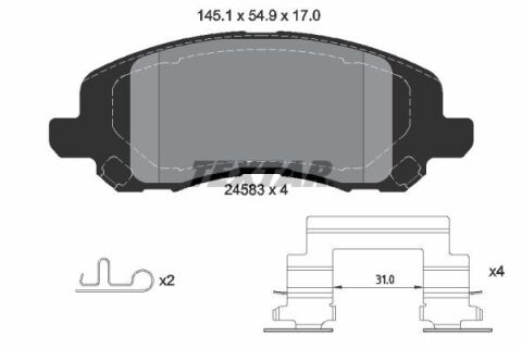 Колодки гальмівні (передні) Jeep Compass/Patriot 06- (Akebono) Q+