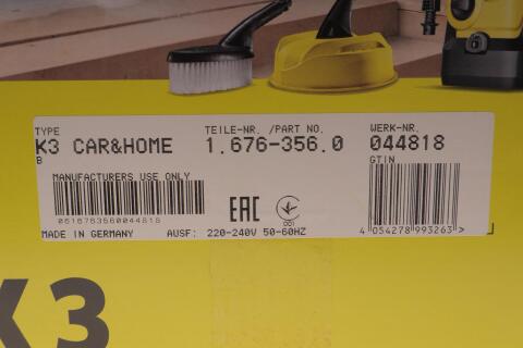 Мінімийка високого тиску K3 Car&Home (20-120 Бар/до 380 л/ч)