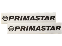 Наклейки на поріжки NISSAN PRIMASTAR 2 шт (БІЛО-ЧОРНІ)