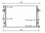 Радиатор охлаждения двигатель. GOLF VII 1.0, 1.2 12-, GOLF SPORTSVAN VII 14-, SKODA, AUDI, SEAT VW, фото 1 - интернет-магазин Auto-Mechanic