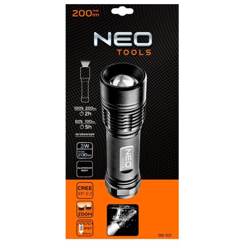 Фонарик алюминиевый 200Lm/3xAAA/IPX7/LED SMD