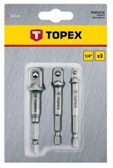 Набор переходников для шуруповерта M6x1/2"-1/4"-3/8" 3 ед.
