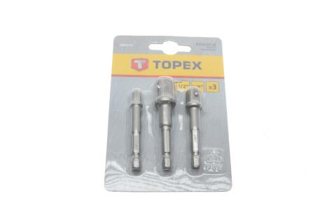 Набор переходников для шуруповерта M6x1/2"-1/4"-3/8" 3 ед.