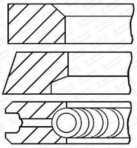 Кольца поршневые Hyundai Tucson/Kia Sportage 2.0 04- (82.00mm/STD) (1.2-1.2-2)