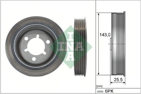 Шків колінвалу Citroen Berlingo/Peugeot Partner 1.1-1.6 96- Шків колінвалу Citroen Berlingo/Peugeot Partner 1.1-1.6 96-