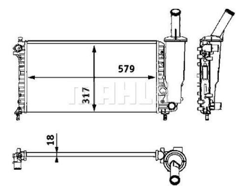 Радиатор охлаждения Fiat Punto II 1.2 99-10