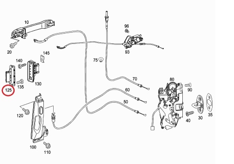 Контакт дверей (бічних/L) MB Vito (W639) 03-