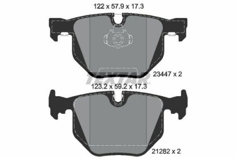 Колодки гальмівні (задні) BMW 7 (E65/E66/E67) 01-08 (Teves) Q+