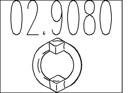 Монтажное кольцо выхлопной системы (D (внутр.) – 51,3 мм; D (наружн.) – 66 мм; Высота – 13,5 мм)