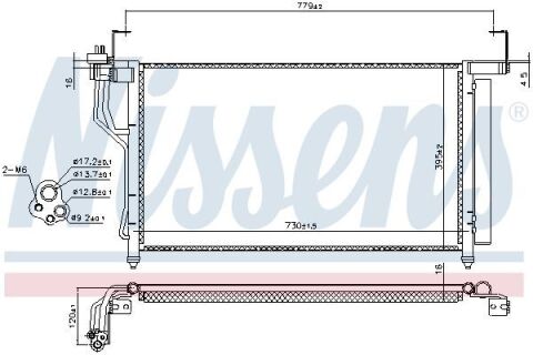 Конденсер HYUNDAI H1 (TQ) (07-) 2.5 TCI