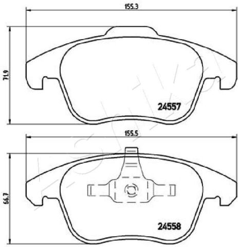 Комплект гальмівних накладок, дискове гальмо