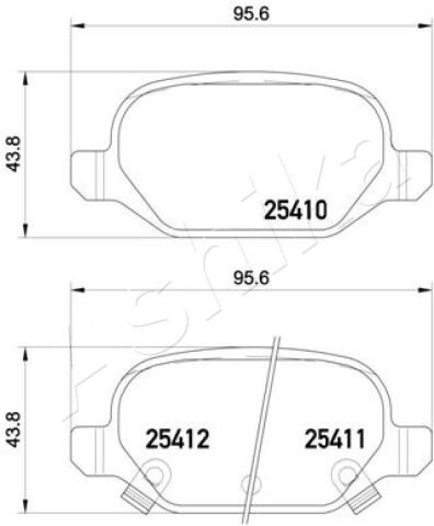 Комплект гальмівних накладок, дискове гальмо