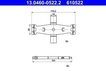 Комплект приладдя, накладка дискового гальма Комплект приладдя, накладка дискового гальма