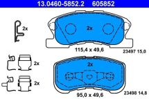 Комплект гальмівних накладок, дискове гальмо