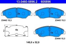 Комплект тормозных колодок, дисковый тормоз