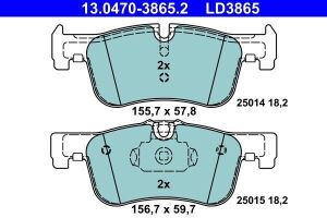 Комплект гальмівних накладок, дискове гальмо