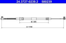 Трос ручного гальма