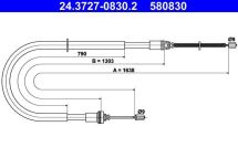 Трос ручного гальма