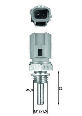 Датчик, температура охолоджувальної рідини