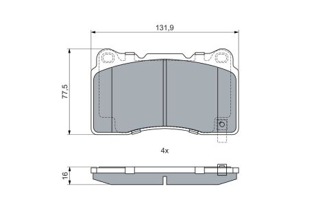 Комплект гальмівних накладок, дискове гальмо