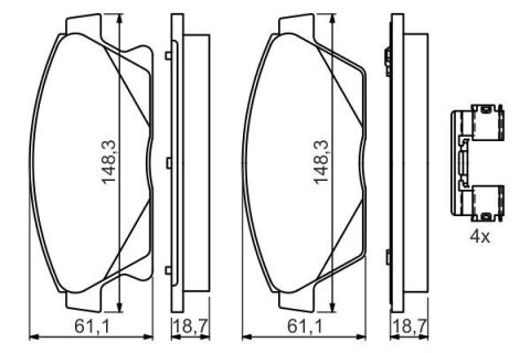 Гальмівні колодки дискові, комплект