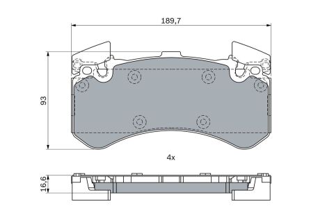 Комплект гальмівних накладок, дискове гальмо Комплект гальмівних накладок, дискове гальмо