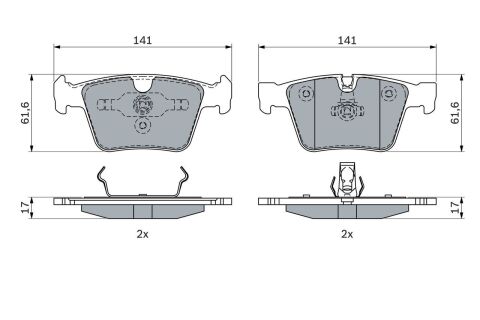 Комплект гальмівних накладок, дискове гальмо